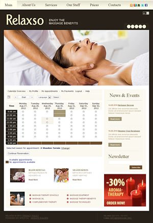 Online Terminvereinbarung Wellness Massage Praxis