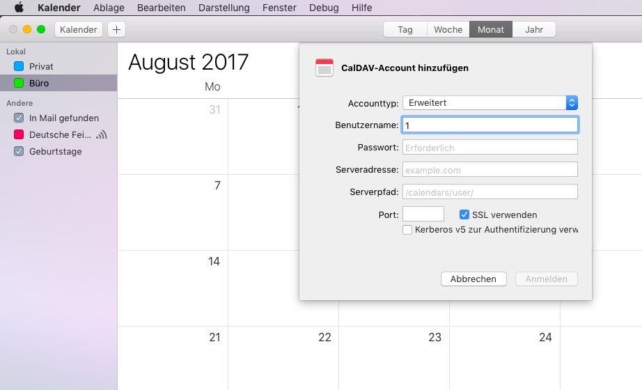 Synchronisation mit Apple Kalender - Online Terminbuchung - Appointmind