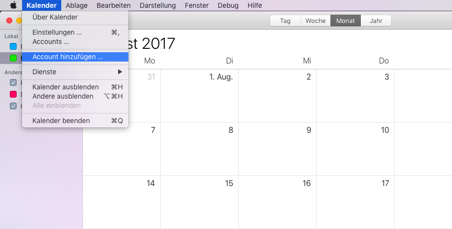Synchronisation mit Apple Kalender - Online Terminbuchung - Appointmind